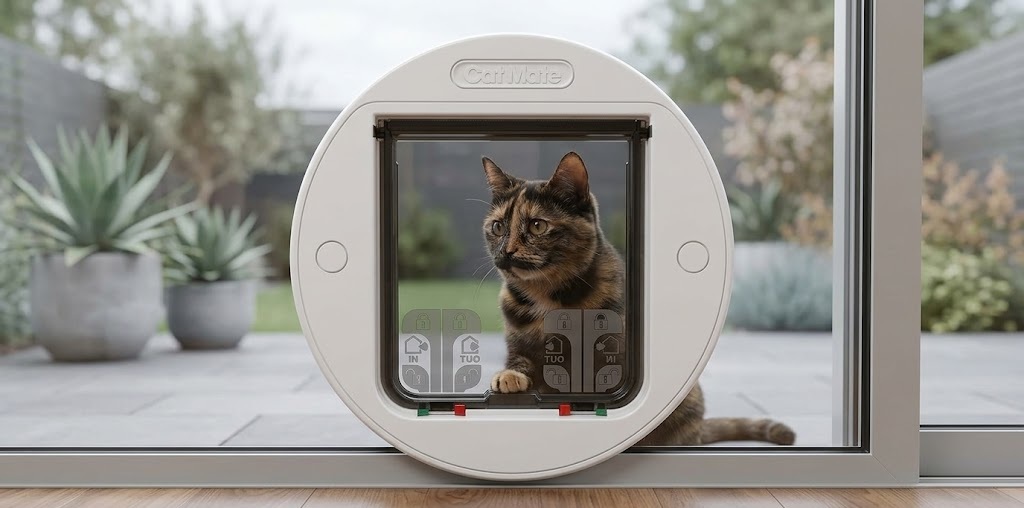Large Cat Mate 357 circular pet door designed for bigger breeds, offering excellent value for your overall cat flap in glass door cost.