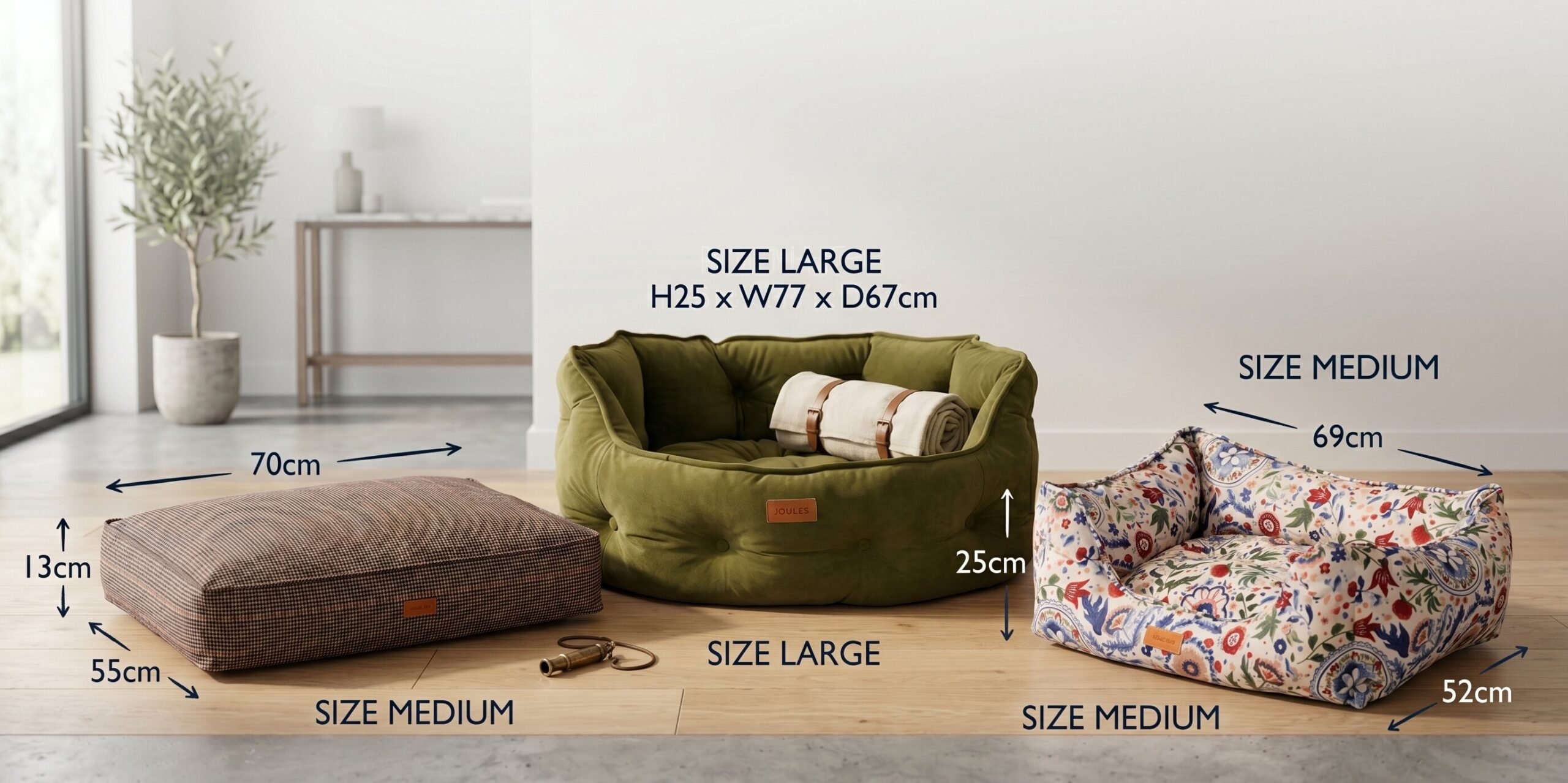 dog bed joules size guide comparison medium large