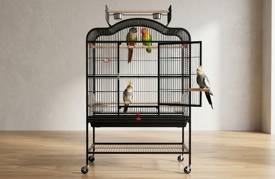Yaheetech 162.5cm large bird cage for budgies with an interactive play top and open access door