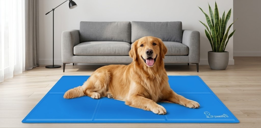Pecute extra large dog cooling pad providing summer heat relief for pets